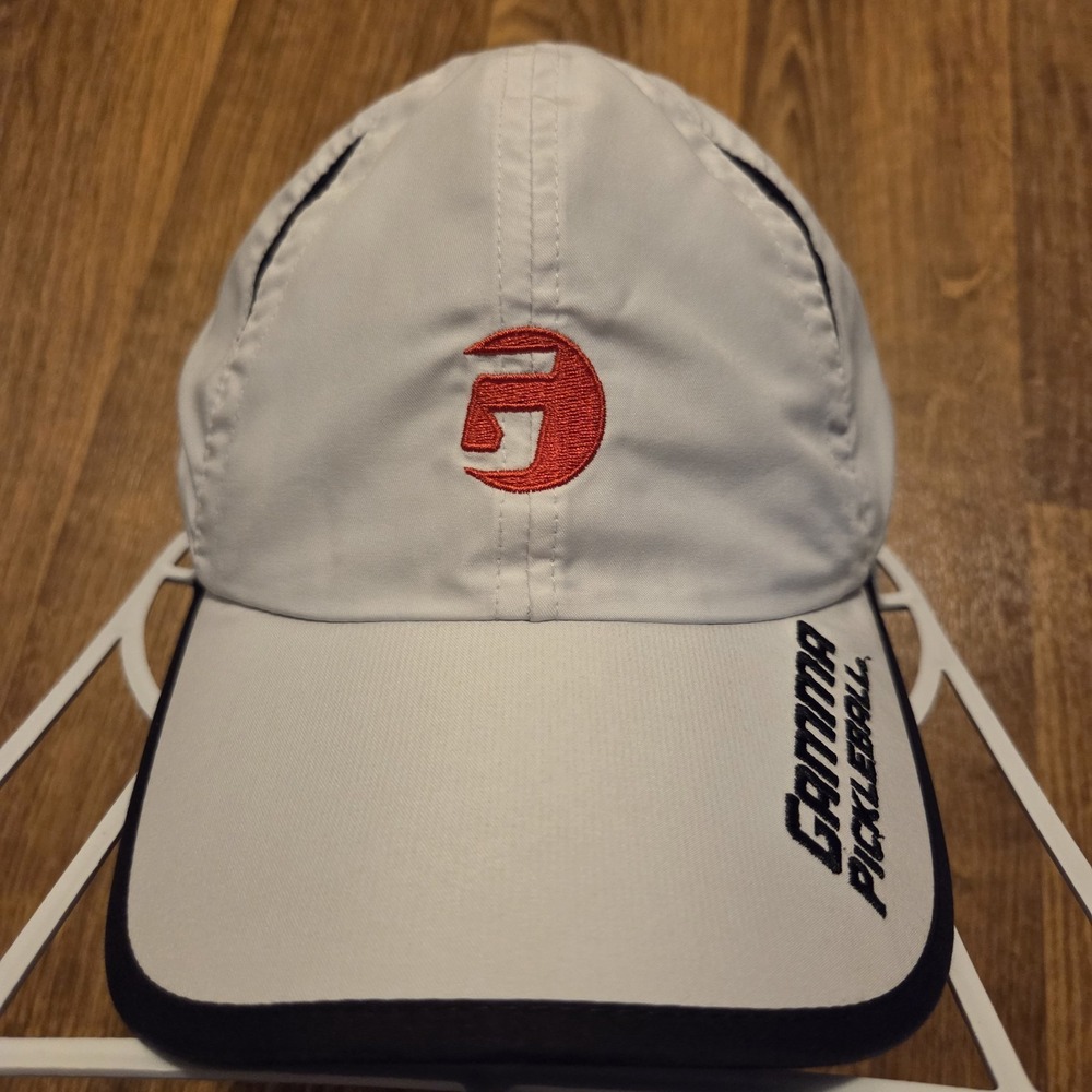 Gamma Pickleball Hat Cap Adult White‎ Never Stop Playing Performance Stretch